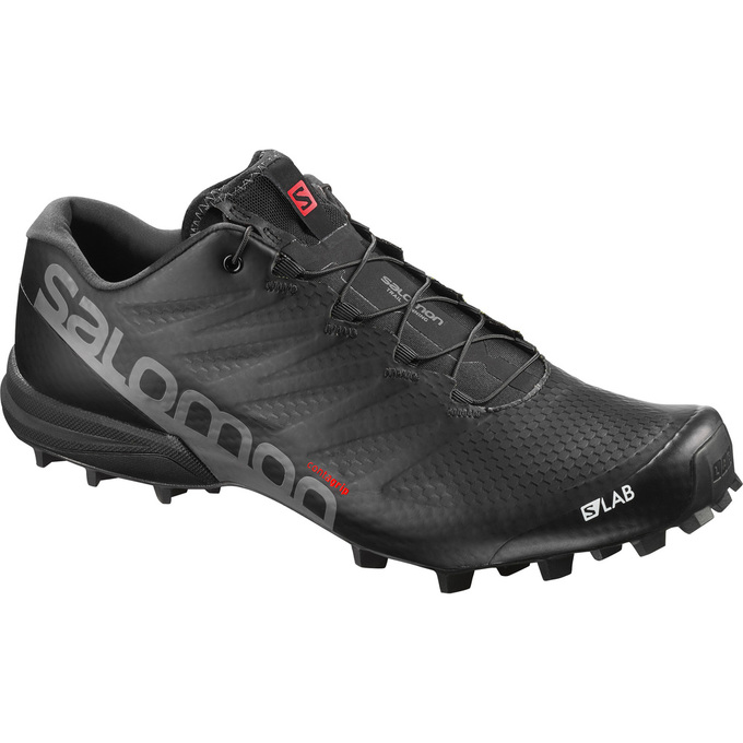 Salomon Israel S/LAB SPEED 2 - Mens Trail Running Shoes - Black (IWAJ-79534)